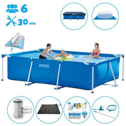 Piscine rectangulaire Intex 300x200x75 cm avec Accessoires - 2827297
