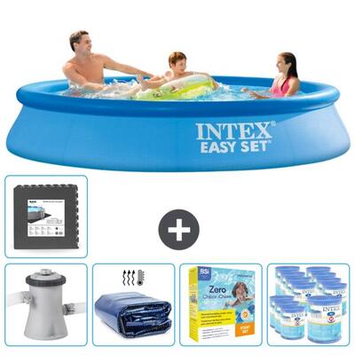 Intex rond opblaasbaar zwembad - 305x61 cm met accessoires - 2811824