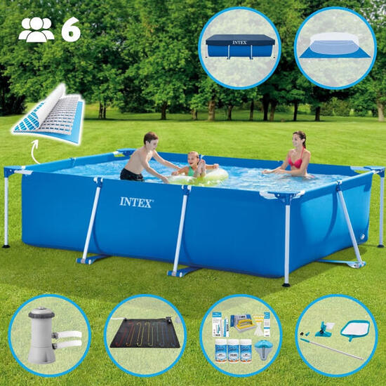 Piscine rectangulaire Intex 300x200x75 cm avec Accessoires - 2827297