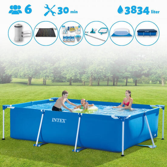 Piscine rectangulaire Intex 300x200x75 cm avec Accessoires - 2827297