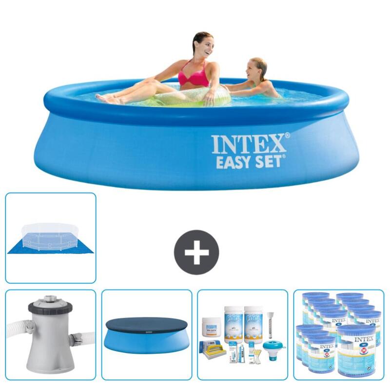 Piscine Gonflable Ronde Intex - 244x61 cm avec Accessoires - 2810815