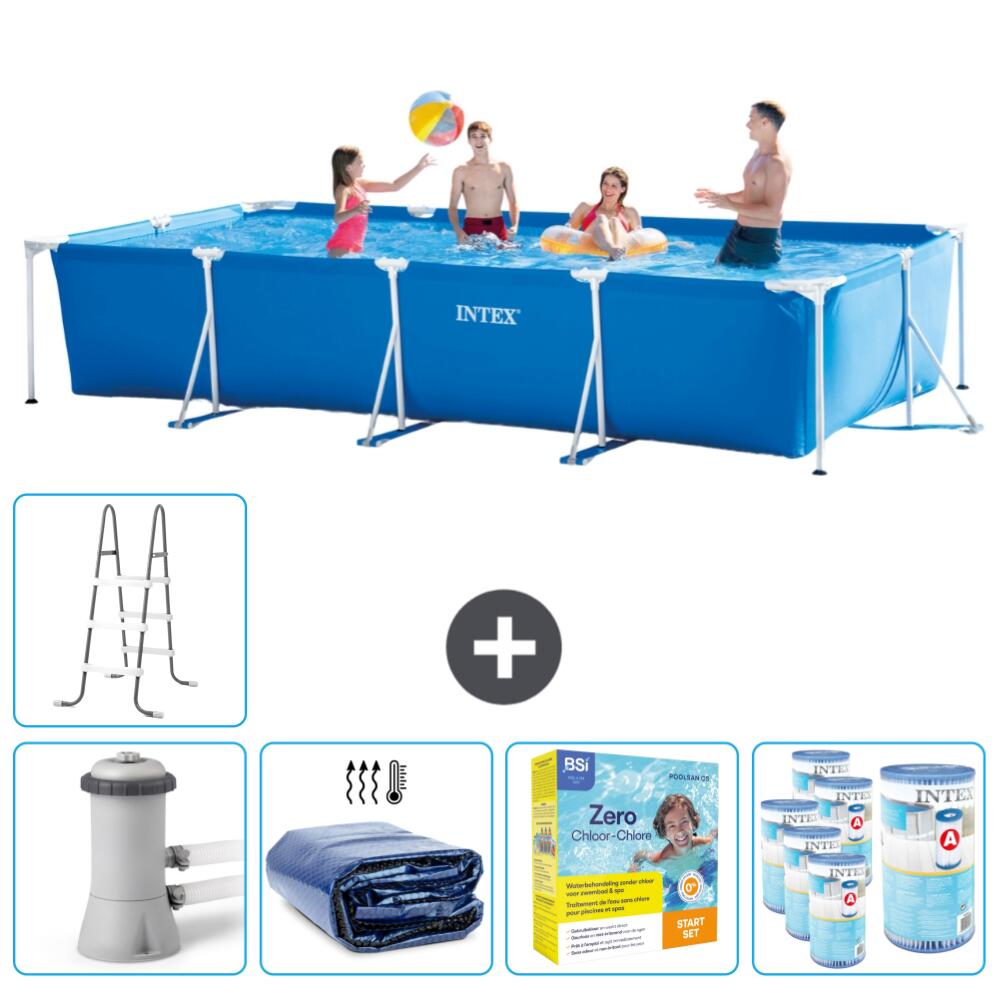 INTEX Intex Rechthoekig Frame Zwembad 450x220x84 cm met Accessoires - 2827427