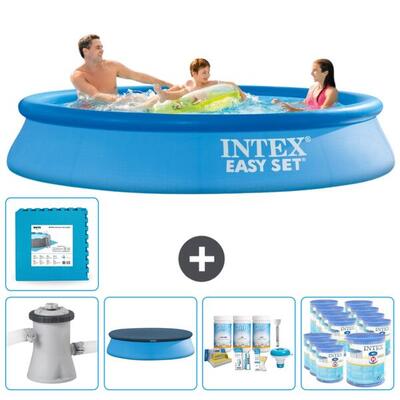 Intex rond opblaasbaar zwembad - 305x61 cm met accessoires - 2811816