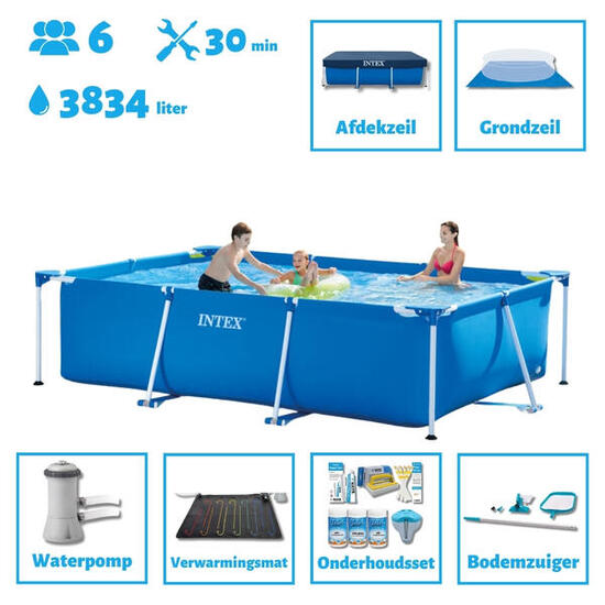 Piscine rectangulaire Intex 300x200x75 cm avec Accessoires - 2827297