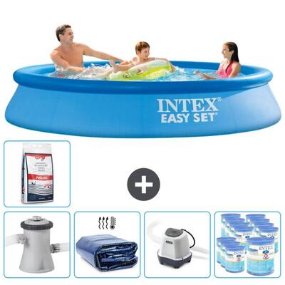 Intex rond opblaasbaar zwembad - 305x61 cm met accessoires - 2811856