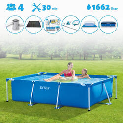 Piscine rectangulaire Intex 220x150x60 cm avec Accessoires - 2827097