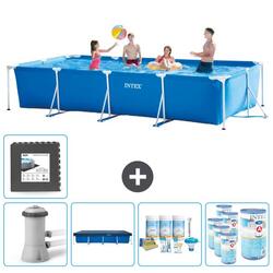 Piscine rectangulaire Intex 450x220x84 cm avec Accessoires - 2827417
