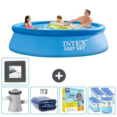 Intex rond opblaasbaar zwembad - 305x76 cm met accessoires - 2812224