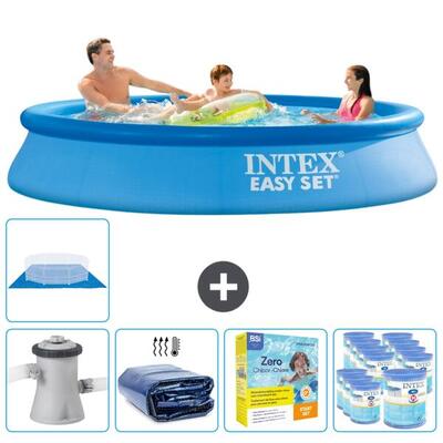 Intex rond opblaasbaar zwembad - 305x61 cm met accessoires - 2811822