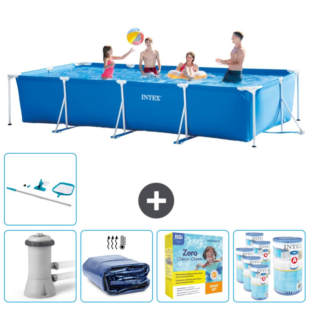 Intex - Piscine Rectangulaire Intex 450x220x84 Cm Avec Accessoires - 2827428 - Piscine - Bleu - Taille Unique - Decathlon