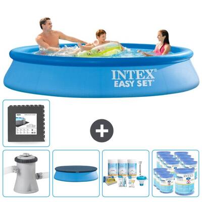Intex rond opblaasbaar zwembad - 305x61 cm met accessoires - 2811817