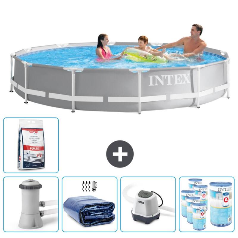 Piscine ronde à cadre prisme Intex 366x76 cm avec Accessoires - 2671256