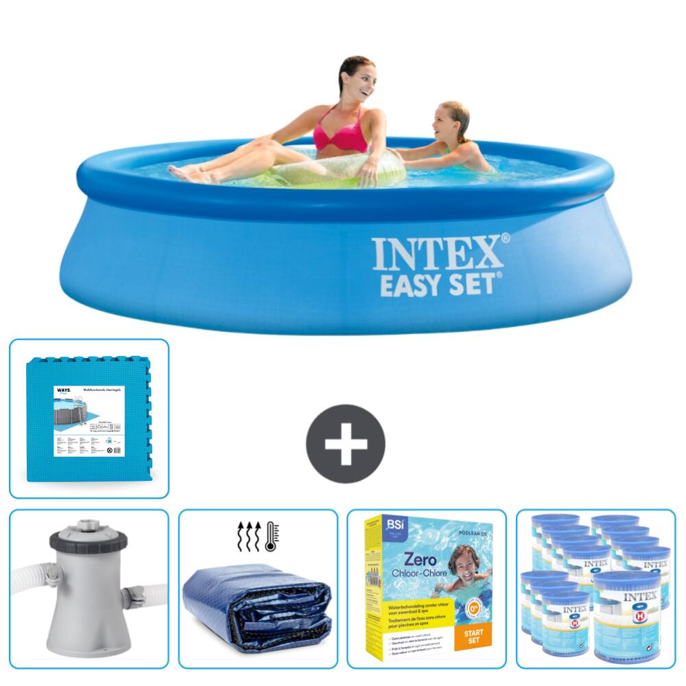 Intex Rond Opblaasbaar Zwembad - 244x61 cm met Accessoires - 2810823 1/6