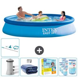 Piscine Gonflable Ronde Intex - 366x76 cm avec Accessoires - 2813228