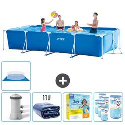 Piscine rectangulaire Intex 450x220x84 cm avec Accessoires - 2827422