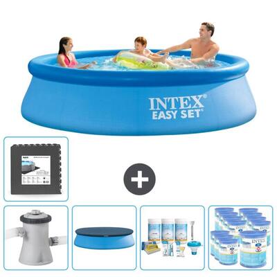 Intex rond opblaasbaar zwembad - 305x76 cm met accessoires - 2812217