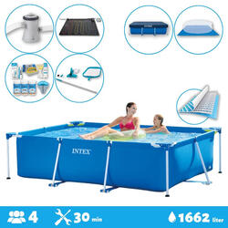 Piscine rectangulaire Intex 220x150x60 cm avec Accessoires - 2827097