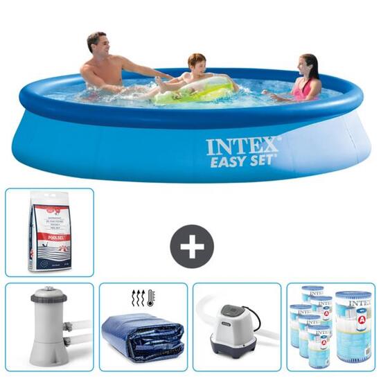 Piscine Gonflable Ronde Intex - 366x76 cm avec Accessoires - 2813255
