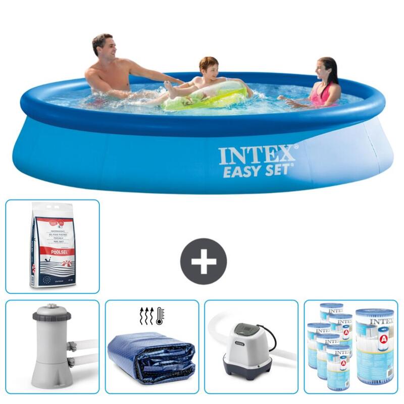 Piscine Gonflable Ronde Intex - 366x76 cm avec Accessoires - 2813256