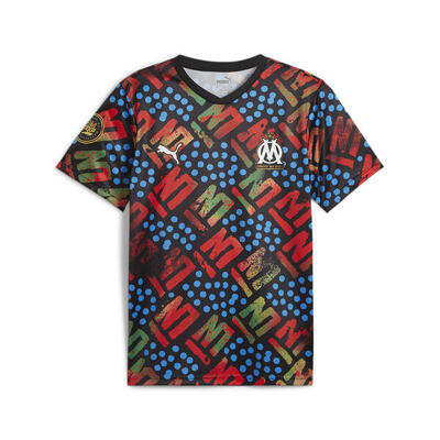 Maglia con stampa integrale Olympique de Marseille x Africa da uomo PUMA Black