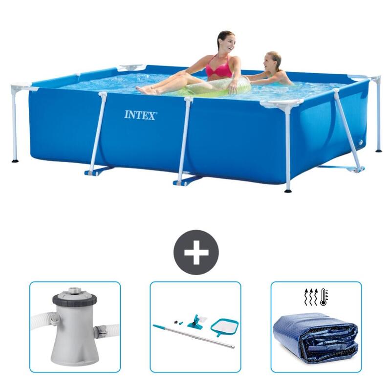 Piscine rectangulaire Intex 220x150x60 cm avec Accessoires - 2827081