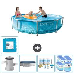 Piscine à cadre rond Intex 305x76 cm avec Accessoires - 2820816