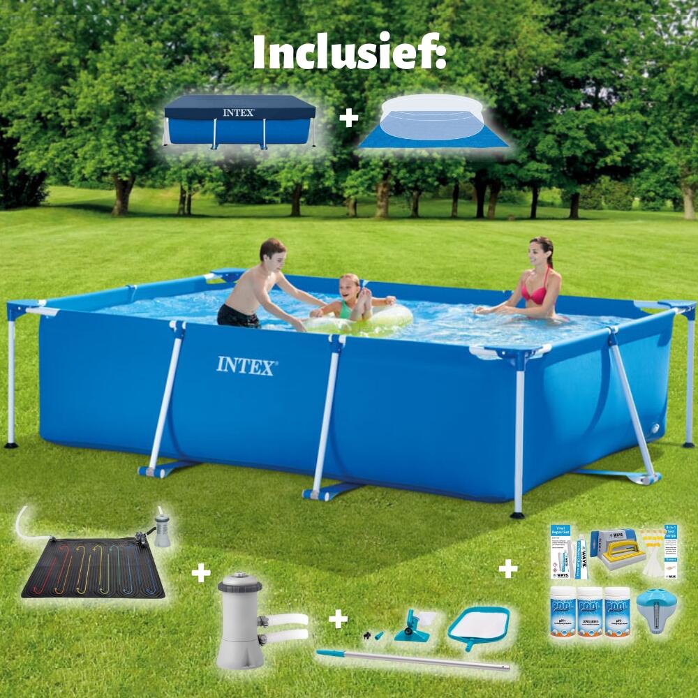 INTEX Intex Rechthoekig Frame Zwembad 300x200x75 cm met Accessoires - 2827297