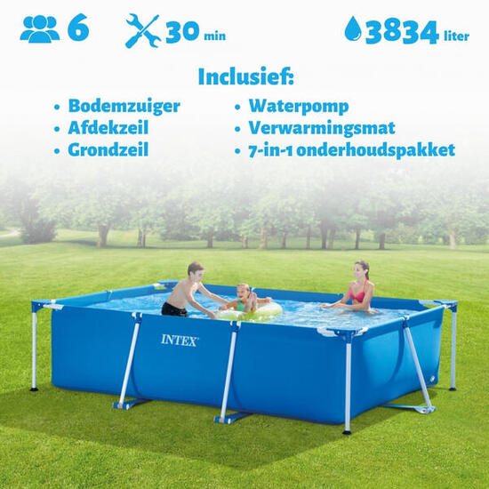 Piscine rectangulaire Intex 300x200x75 cm avec Accessoires - 2827297