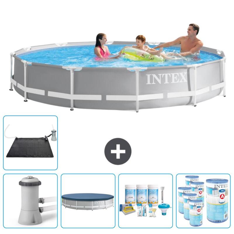 Piscine ronde à cadre prisme Intex 366x76 cm avec Accessoires - 2671218