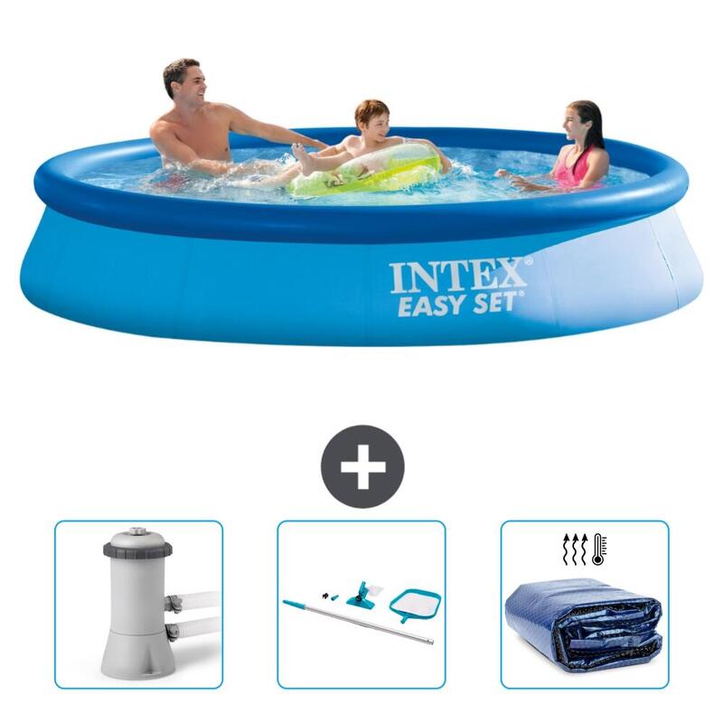 Piscine Gonflable Ronde Intex - 366x76 cm avec Accessoires - 2813081