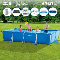 Piscine rectangulaire Intex 450x220x84 cm avec Accessoires - 2827397