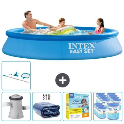 Intex rond opblaasbaar zwembad - 305x61 cm met accessoires - 2811828