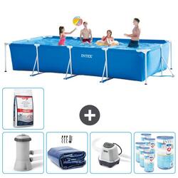Piscine rectangulaire Intex 450x220x84 cm avec Accessoires - 2827456