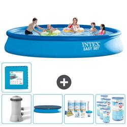 Piscine Gonflable Ronde Intex - 457x84 cm avec Accessoires - 2815816