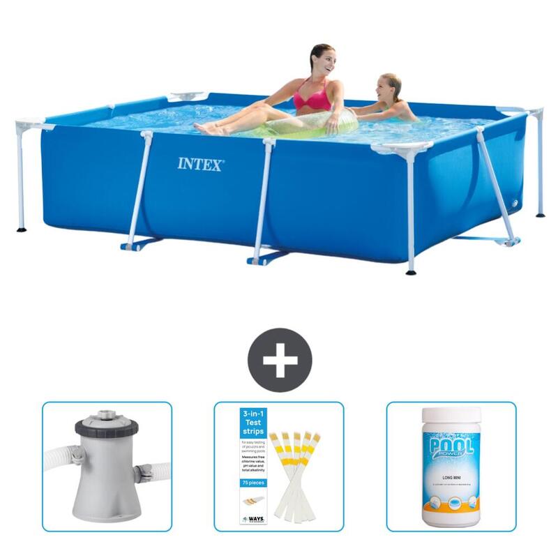 Piscine rectangulaire Intex 220x150x60 cm avec Accessoires - 2827073