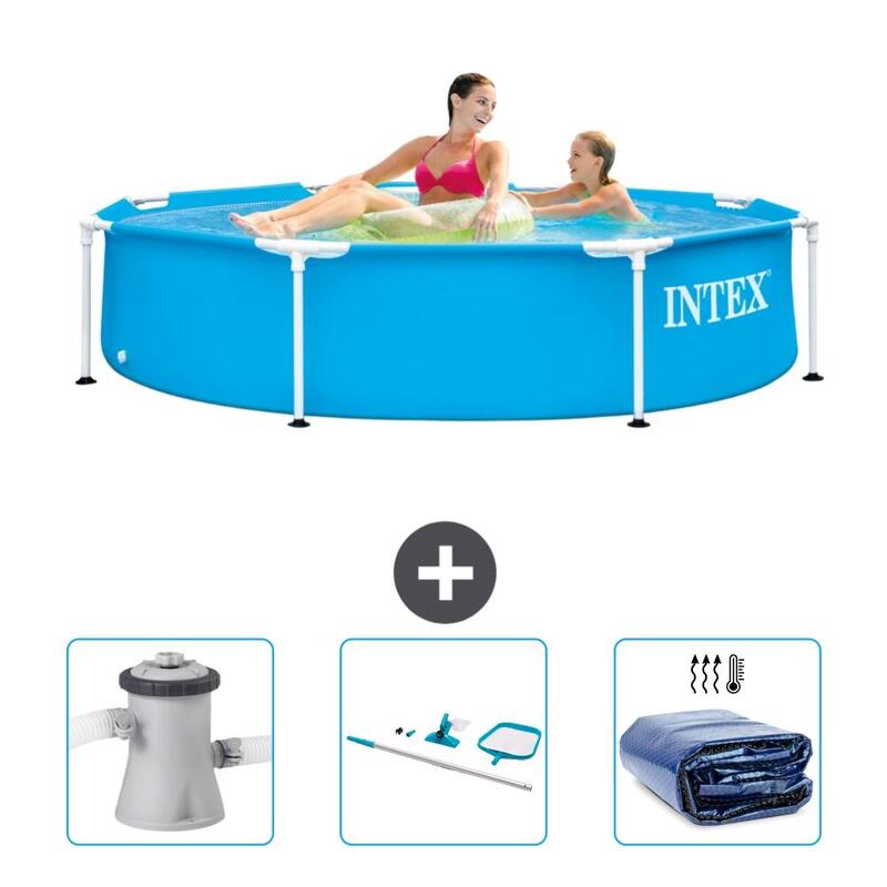 Piscine à cadre rond Intex 244x51 cm avec Accessoires - 2820581