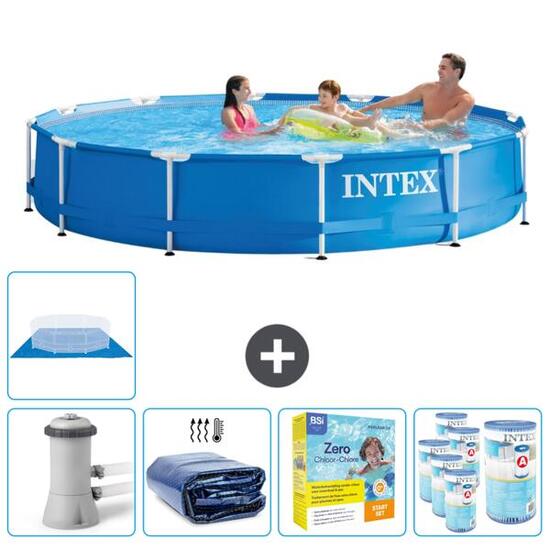 Intex Rond Frame Zwembad 366x76 cm met Accessoires - 2821222