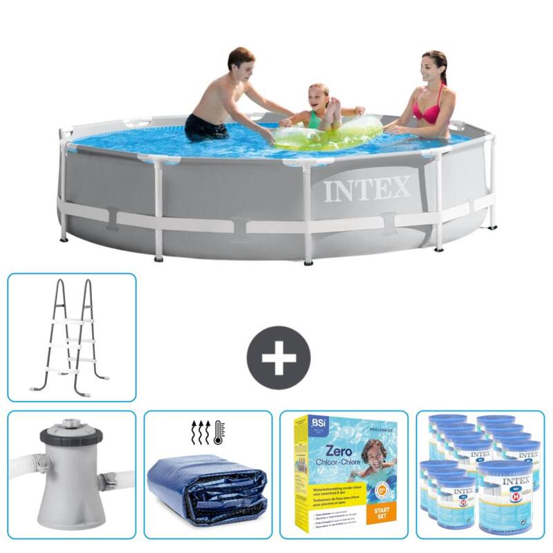 Piscine ronde à cadre prisme Intex 305x76 cm avec Accessoires - 2670227