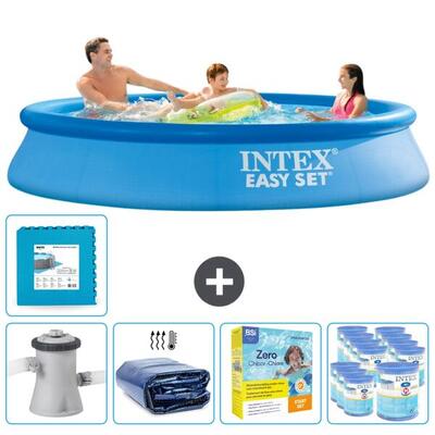 Intex rond opblaasbaar zwembad - 305x61 cm met accessoires - 2811823