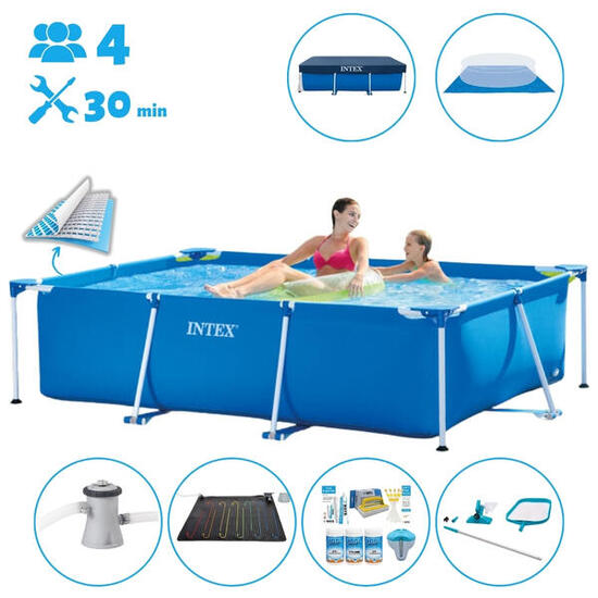 Piscine rectangulaire Intex 220x150x60 cm avec Accessoires - 2827097