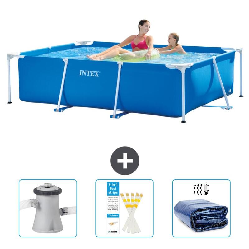 Piscine rectangulaire Intex 220x150x60 cm avec Accessoires - 2827074