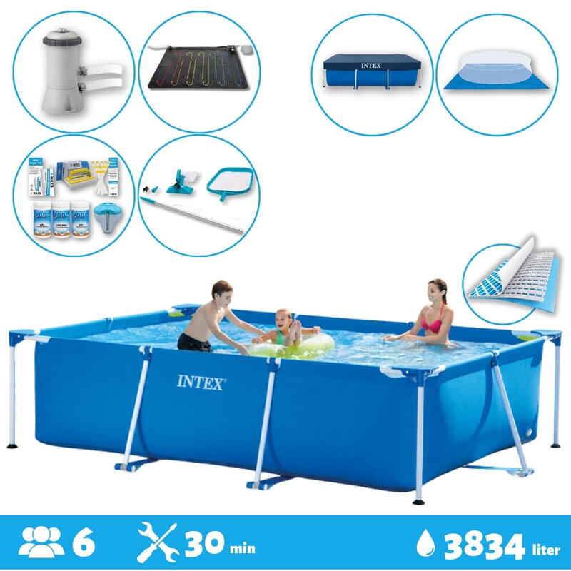 Piscine rectangulaire Intex 300x200x75 cm avec Accessoires - 2827297