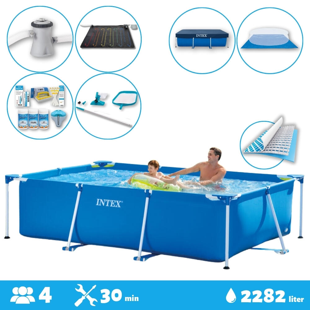Intex - Piscine Rectangulaire Intex 260x160x65 Cm Avec Accessoires - 2827197 - Piscine - Bleu - Taille Unique - Decathlon