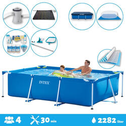 Piscine rectangulaire Intex 260x160x65 cm avec Accessoires - 2827197