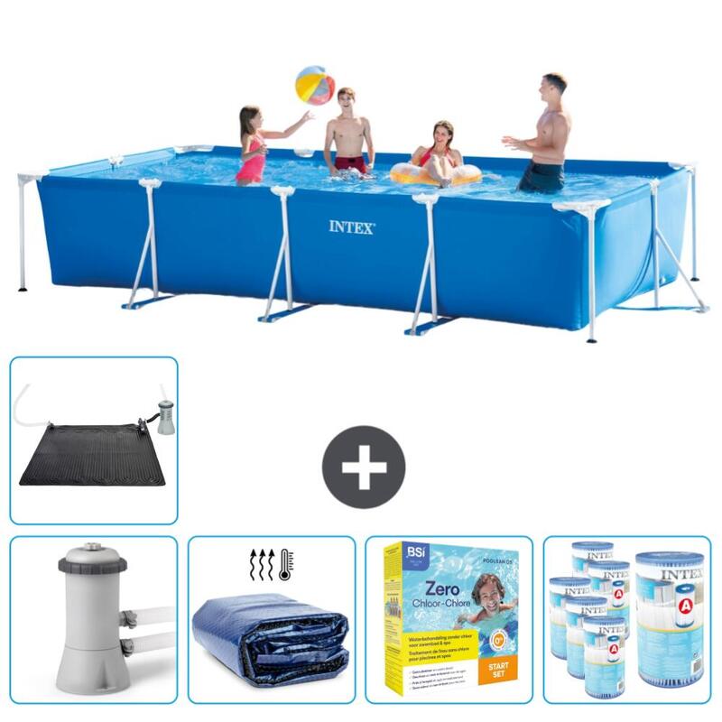 Piscine rectangulaire Intex 450x220x84 cm avec Accessoires - 2827425