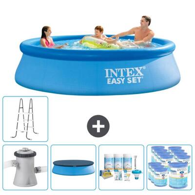 Intex rond opblaasbaar zwembad - 305x76 cm met accessoires - 2812220