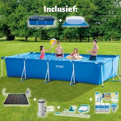 Piscine rectangulaire Intex 450x220x84 cm avec Accessoires - 2827397
