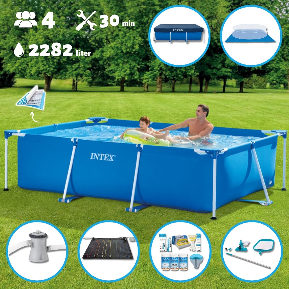 Intex Rechthoekig Frame Zwembad 260x160x65 cm met Accessoires - 2827197 1/7