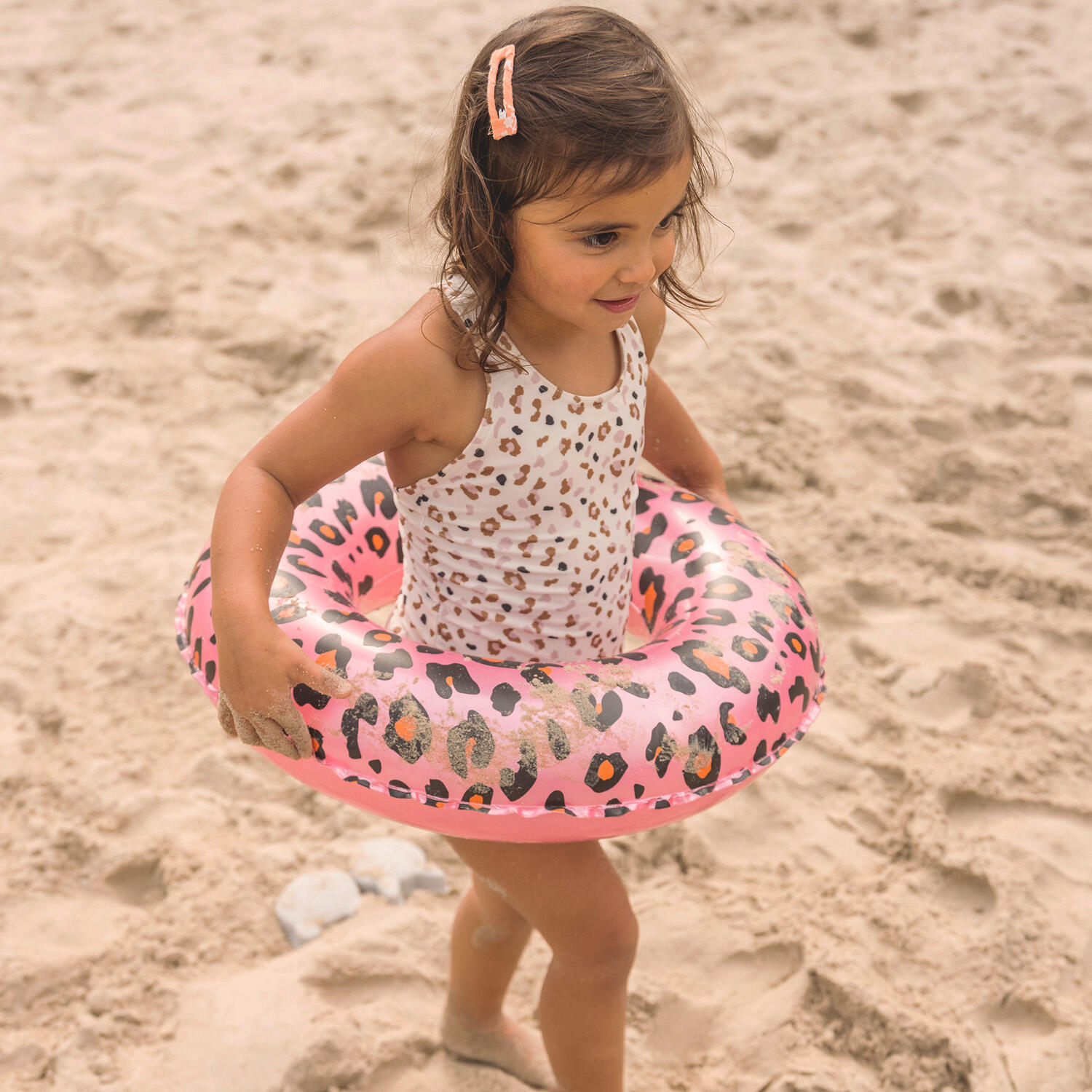 Opblaasbare drijver Swim Essentials Leopard Licht Roze 4/6