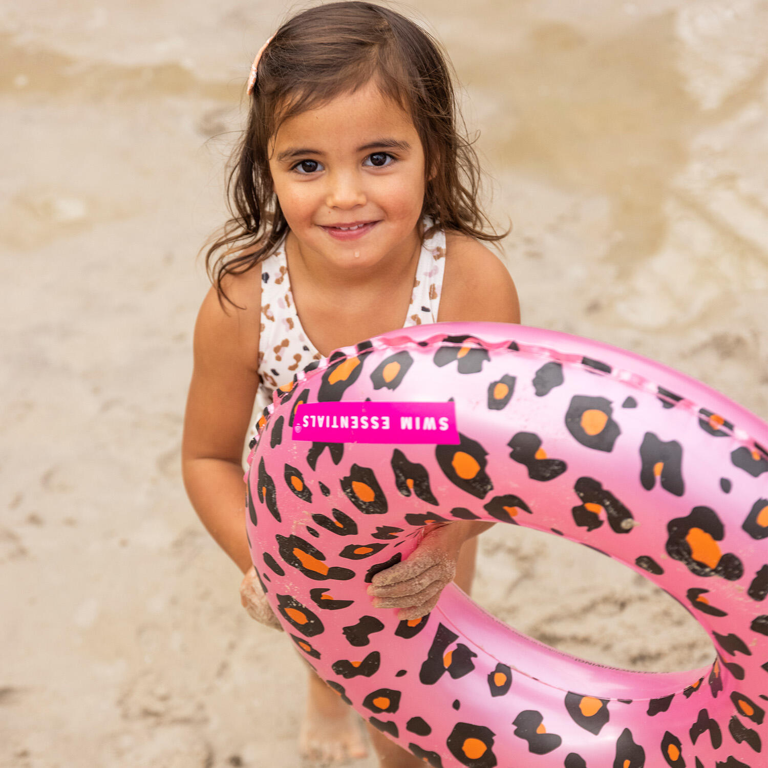 Opblaasbare drijver Swim Essentials Leopard Licht Roze 2/6